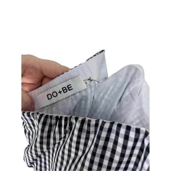 DO+BE Women's Gingham Mini Dress w/ Large Black Bow Size S  Sleeveless - Picture 7 of 7